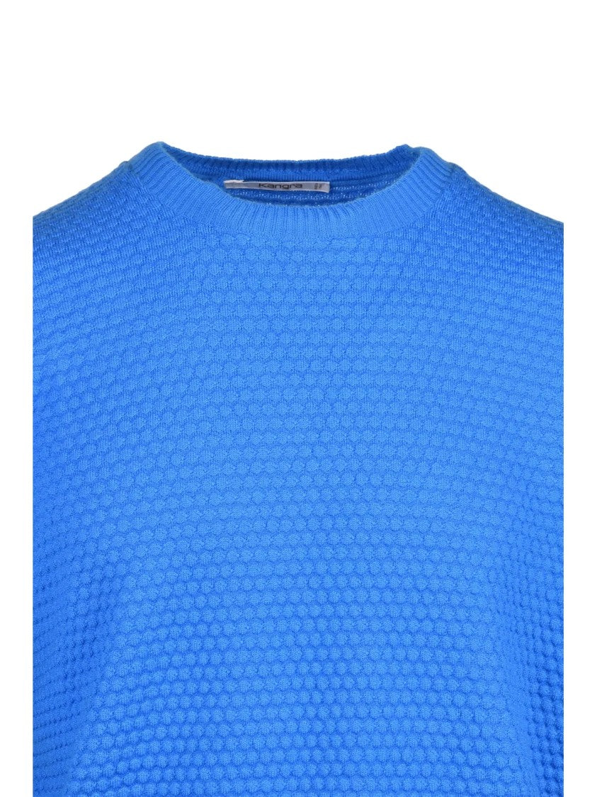 Kangra Textured Knit Wool Crew Neck Pullover