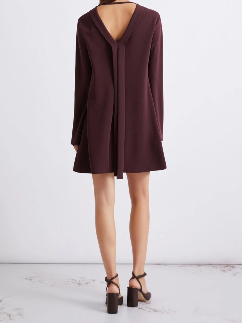 Marella Burgundy Avocado A-Line Mini Dress