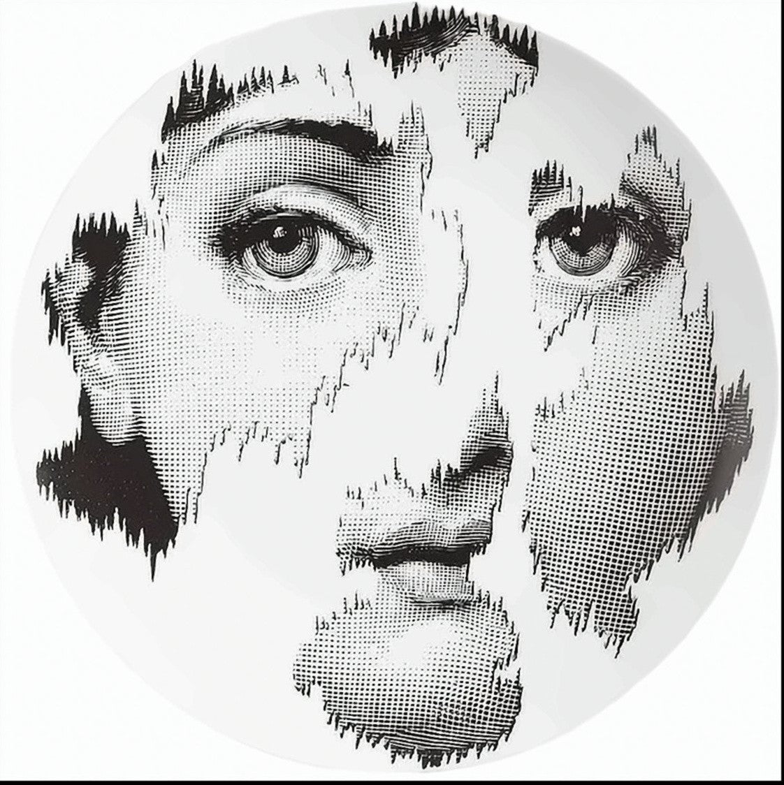 Fornasetti Tema E Variazioni Fragmented Porcelain Plate