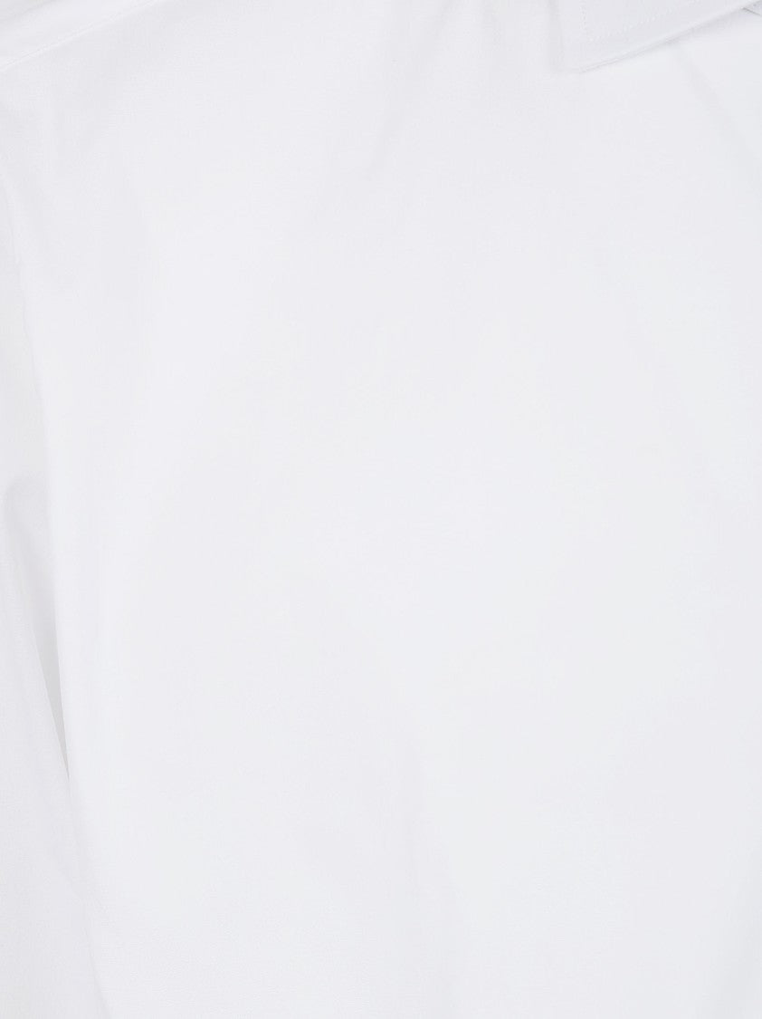 Barba Napoli White Cotton Blend Shirt With Classic Collar