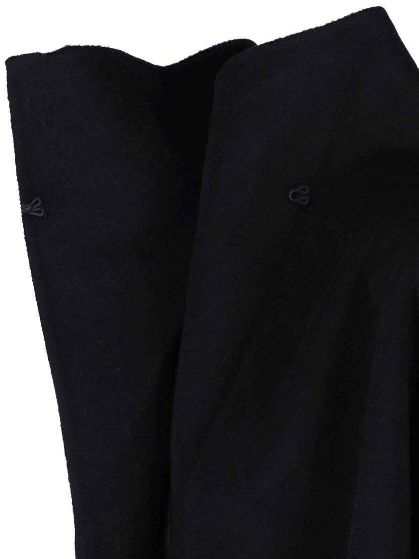 Almada Structured High Collar Cashmere-Wool Coat With Side Pockets
