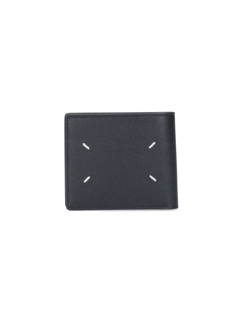 Maison Margiela Textured Hammered Calf Leather Bi-Fold Wallet