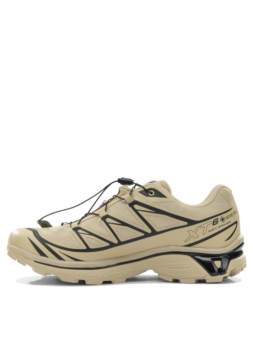 Salomon Beige Fabric And Rubber Sneakers