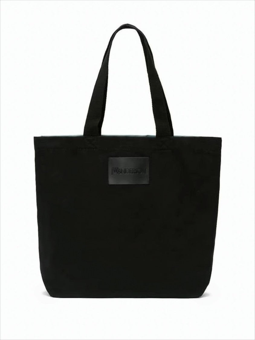 J. W. Anderson Cotton Tote Bag With Artistic Cat Print And Spacious Interior