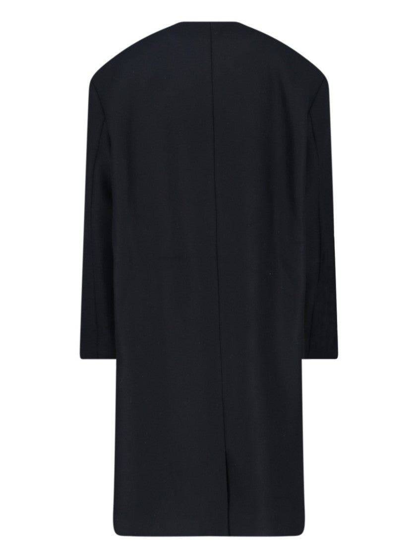 Calvin Klein Long Coat With Round Neckline