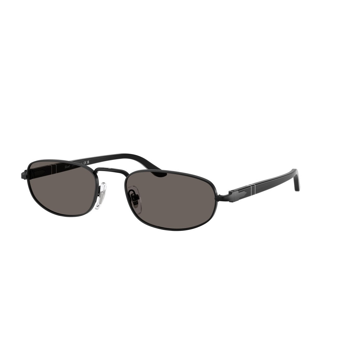 Persol 0Po1028s Oval Metal Frame Sunglasses With Dark Lenses