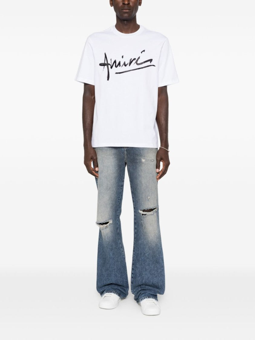Amiri Brushstroke Logo T-Shirt With Relaxed Fit