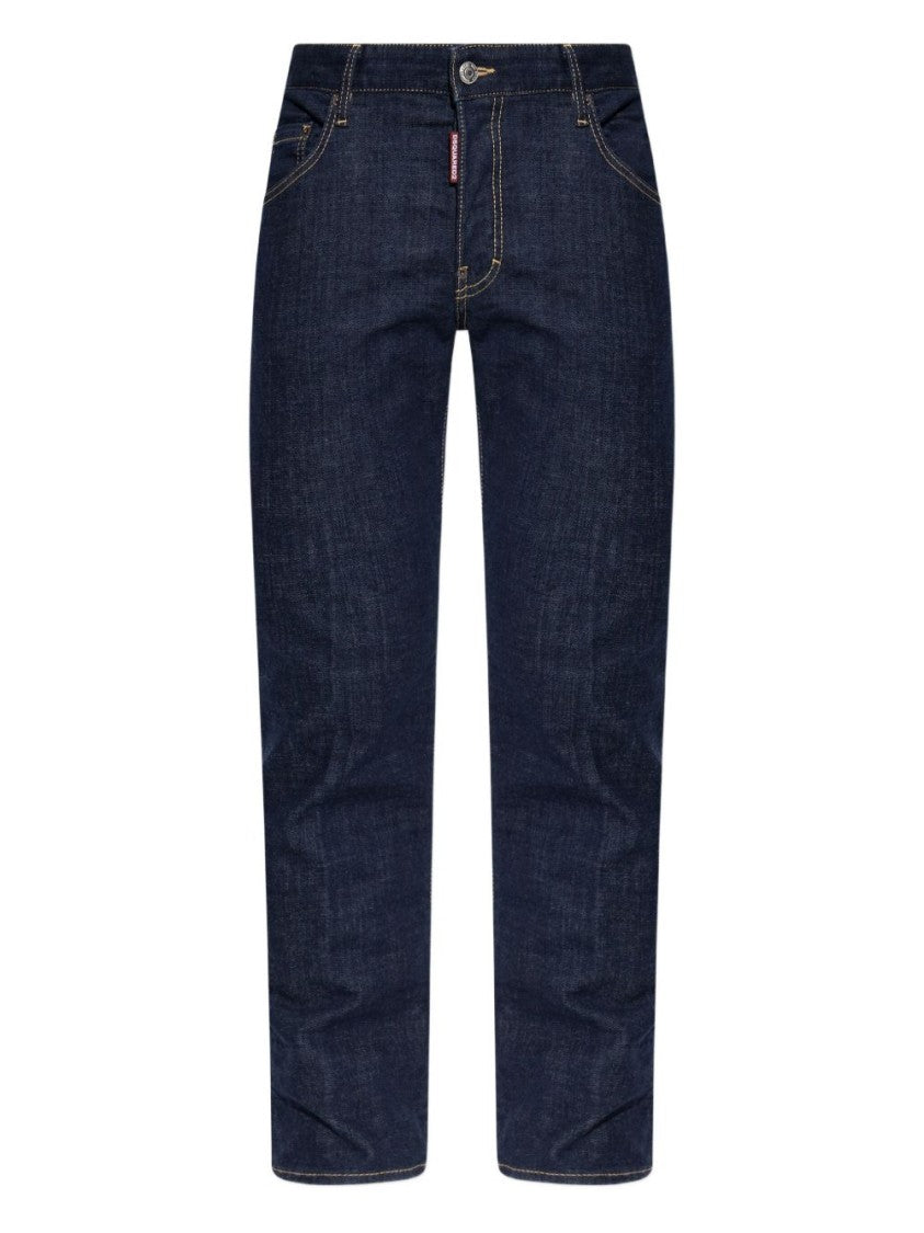 Dsquared2 Classic Navy Blue Straight Leg Jeans