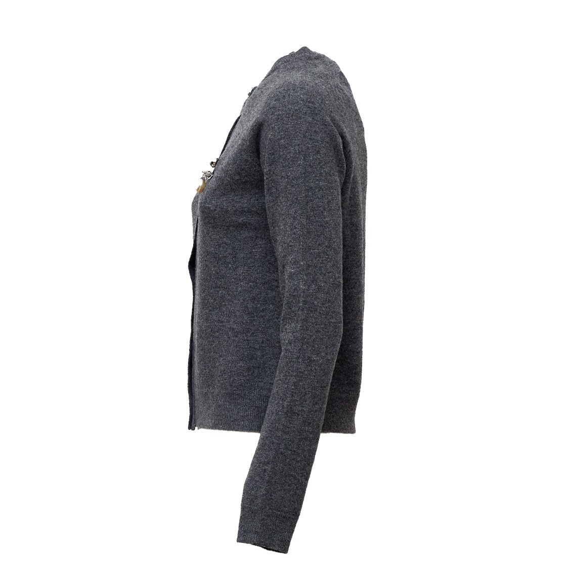 N°21 Jeweled Button Crewneck Cardigan