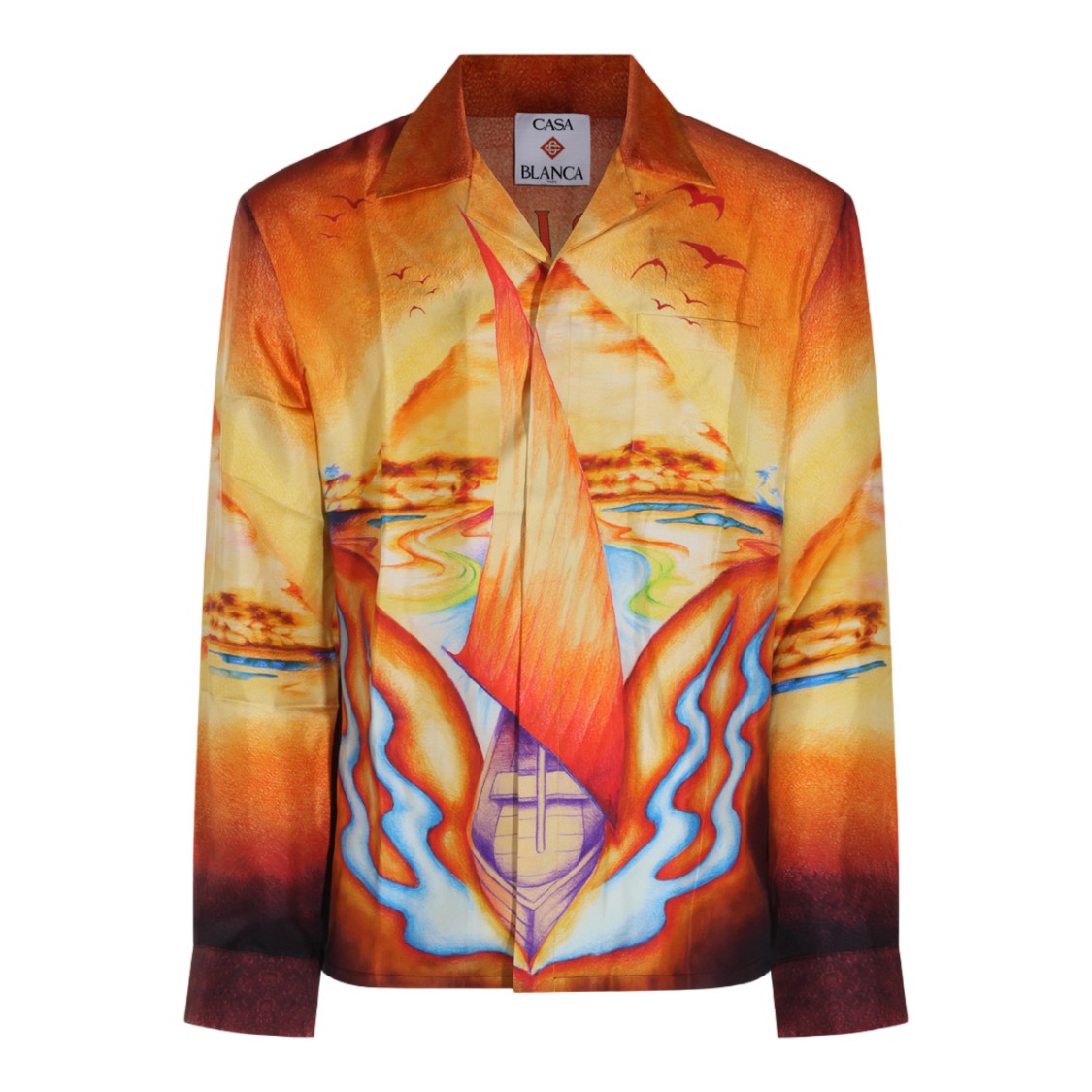 Casablanca Sunset Gradient Artistic Print Casual Shirt