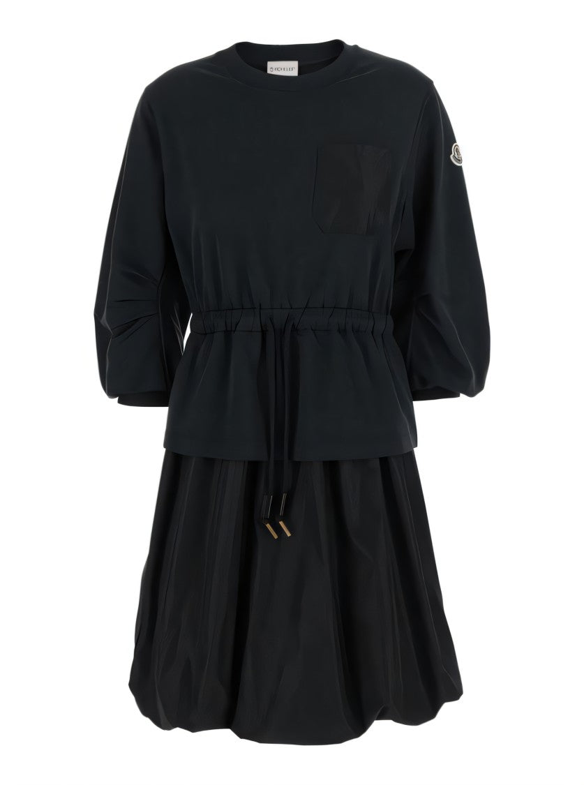 Moncler Midi Dress With Cinched Waist