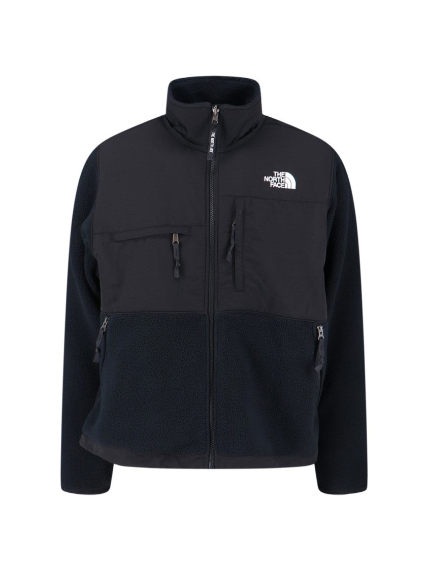 The North Face Teddy Fabric Zip Jacket With High Collar And Contrasting Details