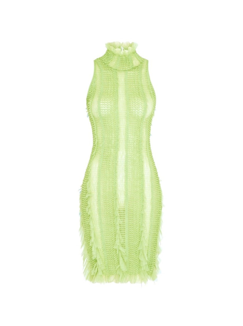 Roberta Einer Angel Sheer Mini Dress