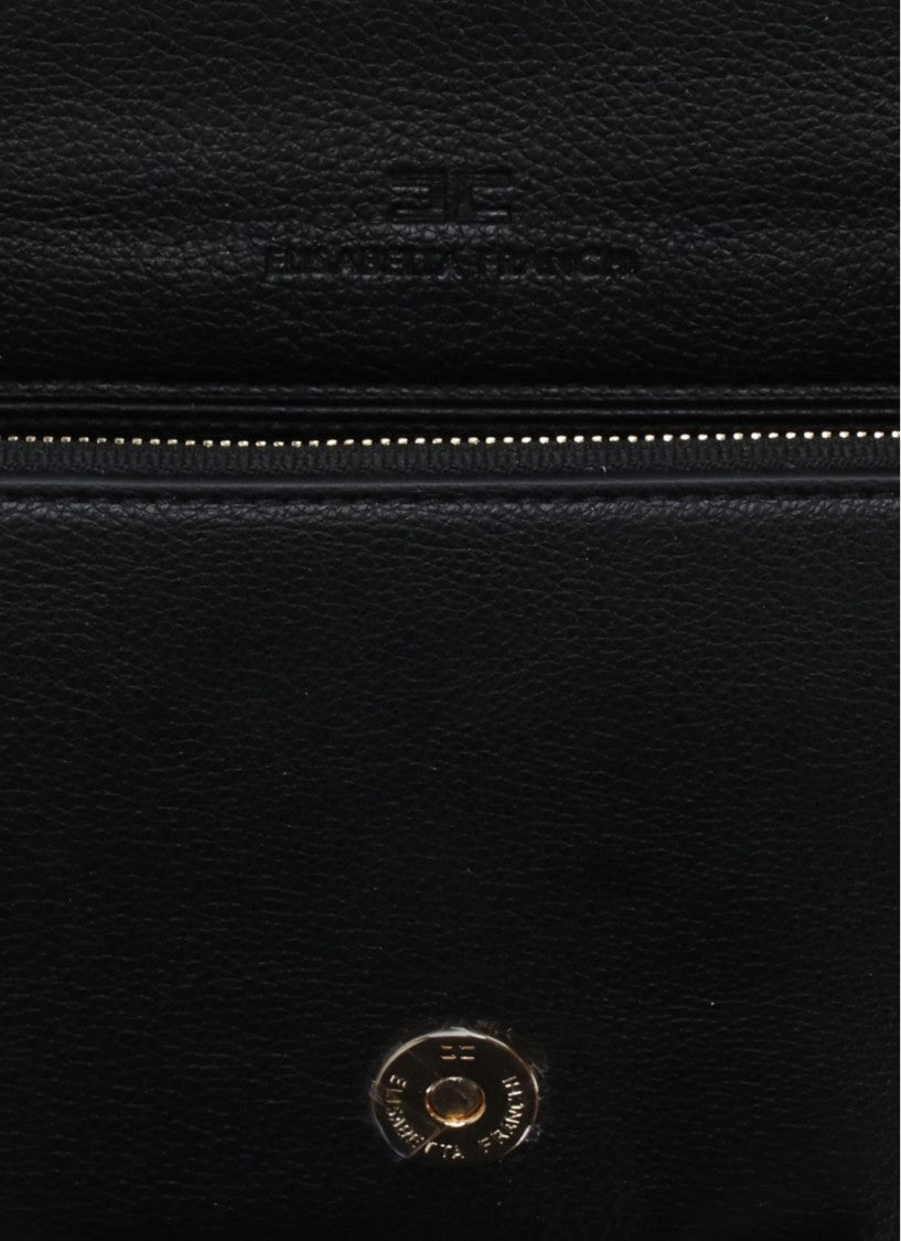 Elisabetta Franchi Rectangle Shoulder Bag With Magnetic Closure And Chain Strap