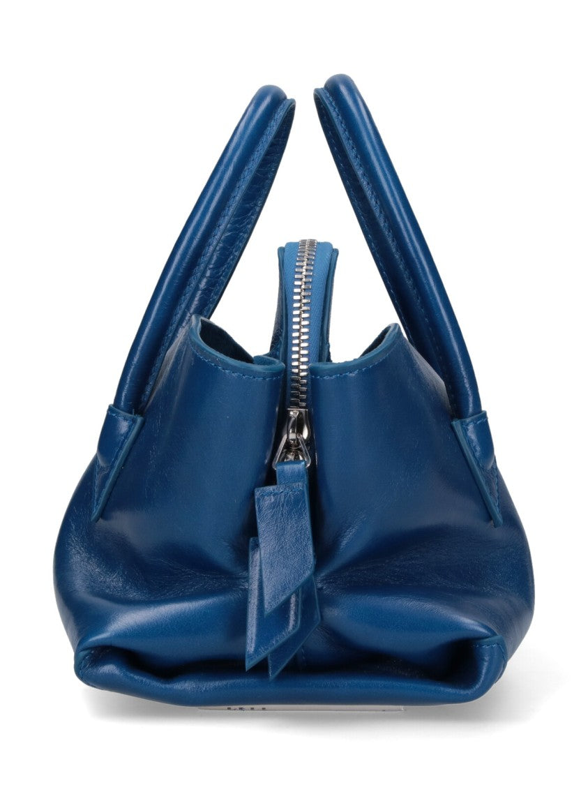 The Attico Crinkled Effect Calf Leather Mini Bag With Adjustable Strap