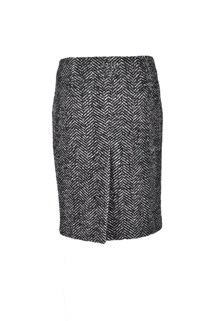 Miu Miu Wool Skirt - Black/White