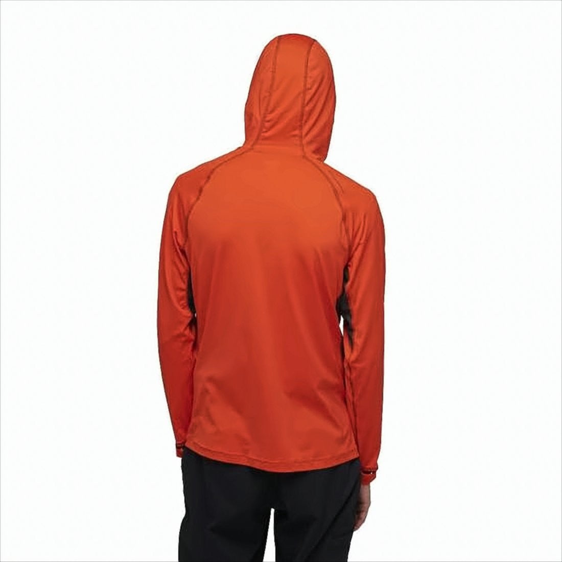 Black Diamond Long-Sleeve Activewear Top With Half-Zip And Hood