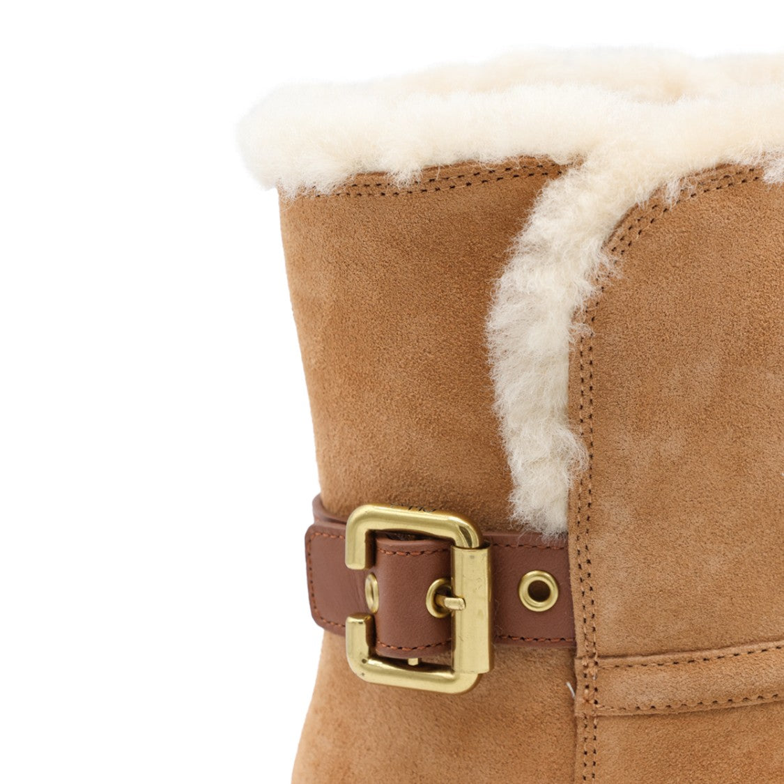 Chloé Plush Shearling Lined Suede Platform Boots