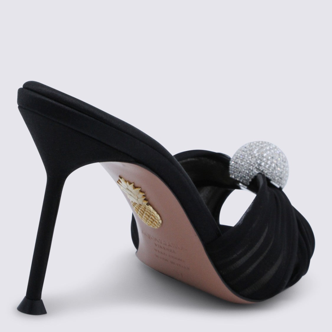 Aquazzura Minimalist Black Sandals With Straps
