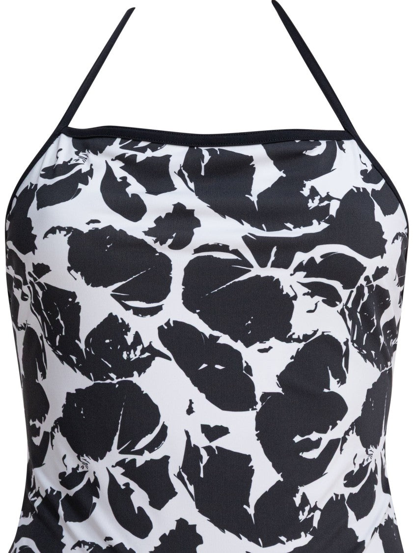 Loulou De Saison One-Piece Swimsuit With Abstract Floral Pattern