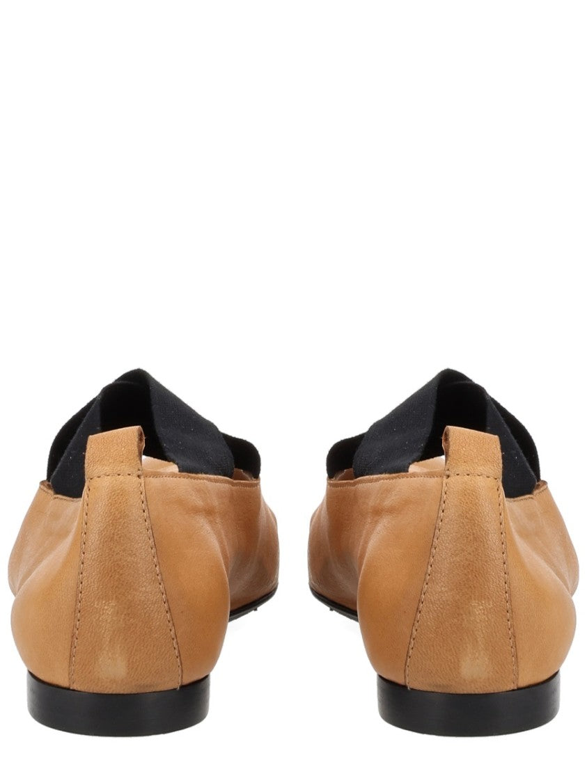 Uma Wang Pointed Toe Tan Elastic Flats