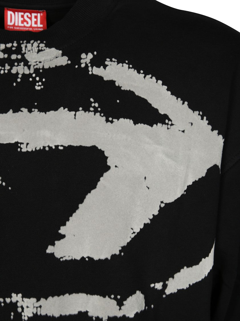 Diesel Relaxed-Fit Black Sweatshirt With Graphic Design