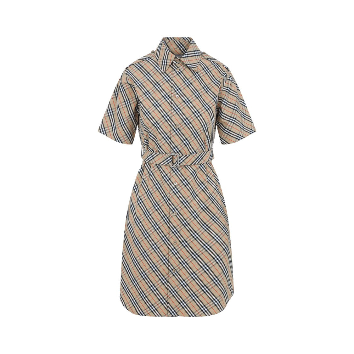 Burberry Chemisier Beige Cotton Mini Dress