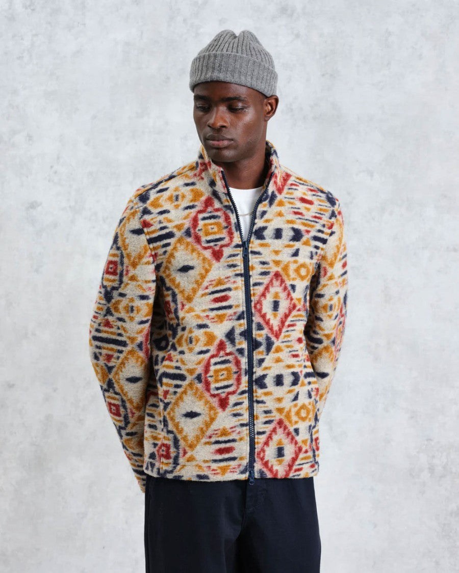 Wax London Geometric Patterned Wool Blend Jacket