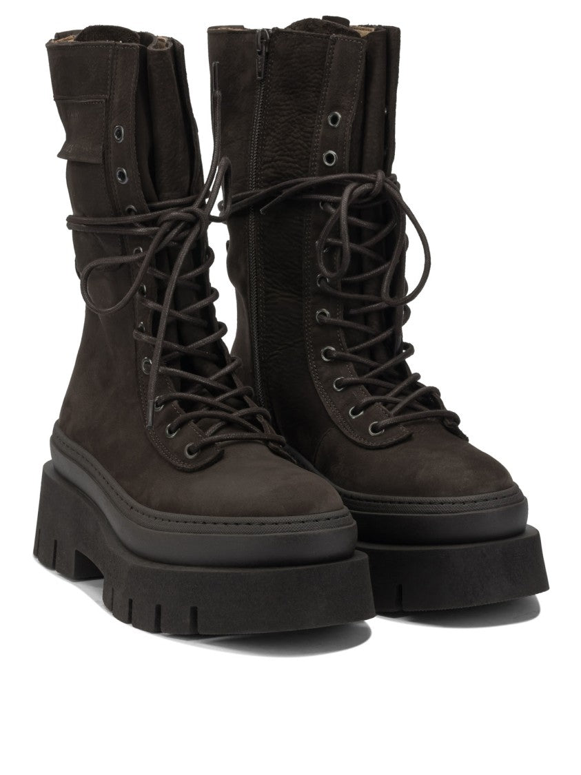 Copenhagen High-Top Lace-Up Ankle Boots