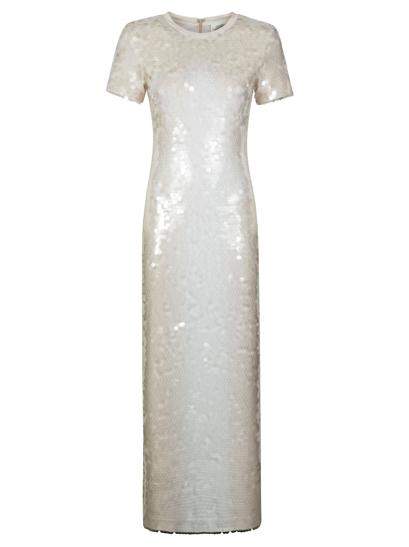 Sportmax Ranghi Ankle-Length Sequin Dress With Back Slit