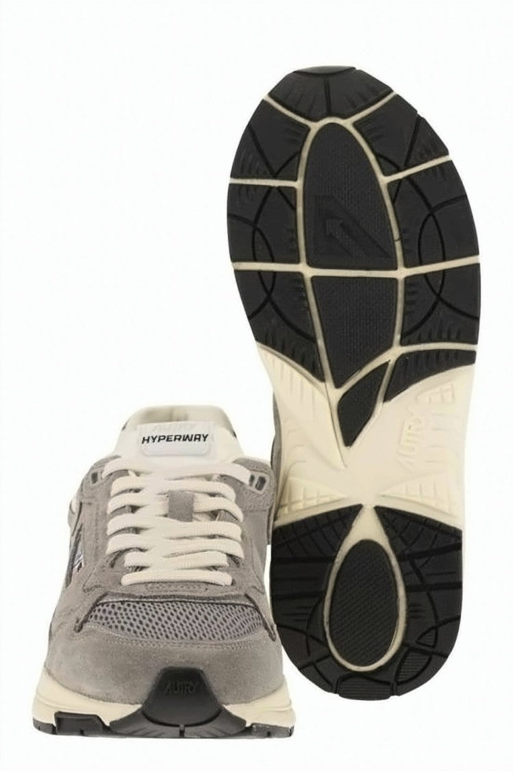Autry Layered Suede And Mesh Sneakers