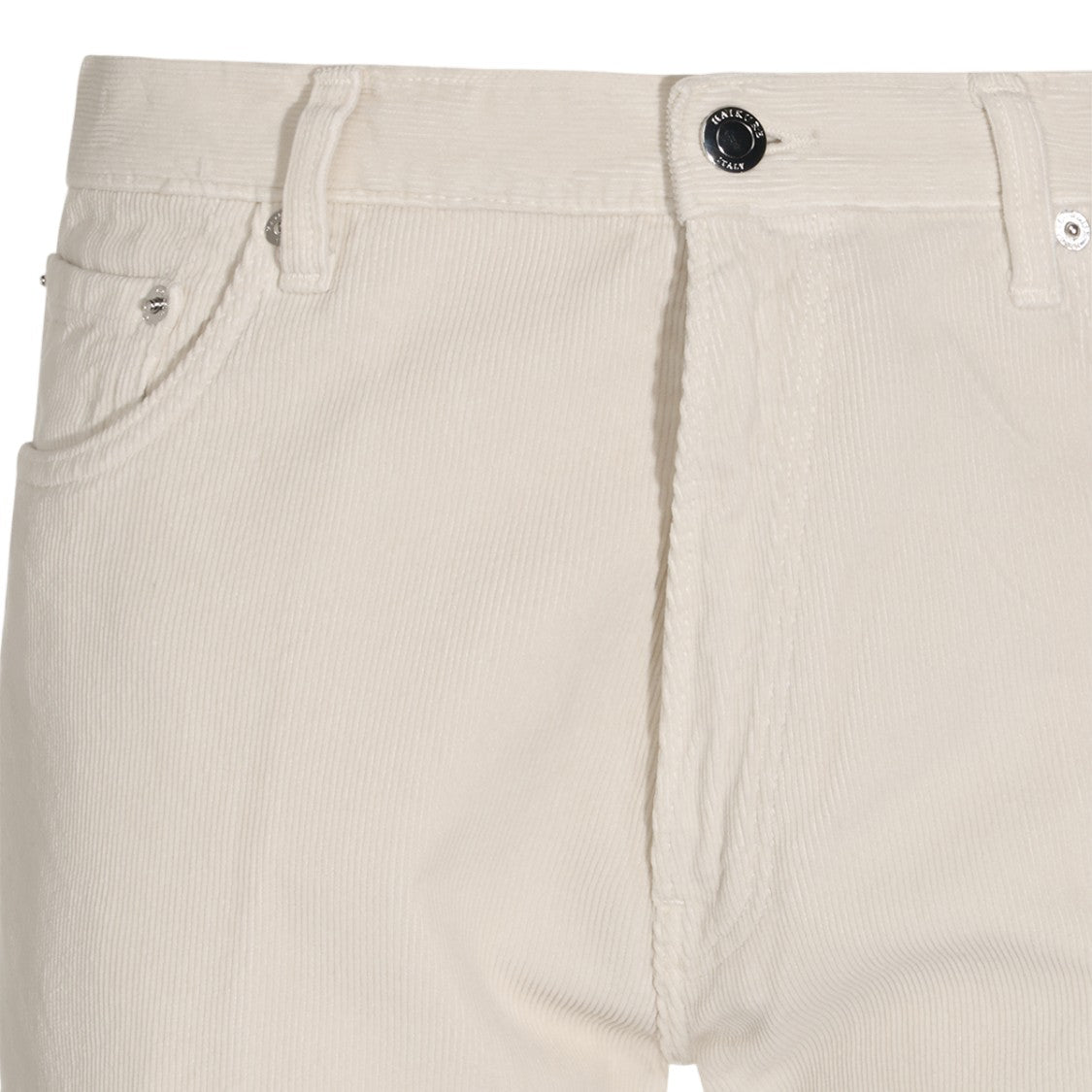 Haikure High-Waisted Trousers With Straight Cut And Ribbed Texture