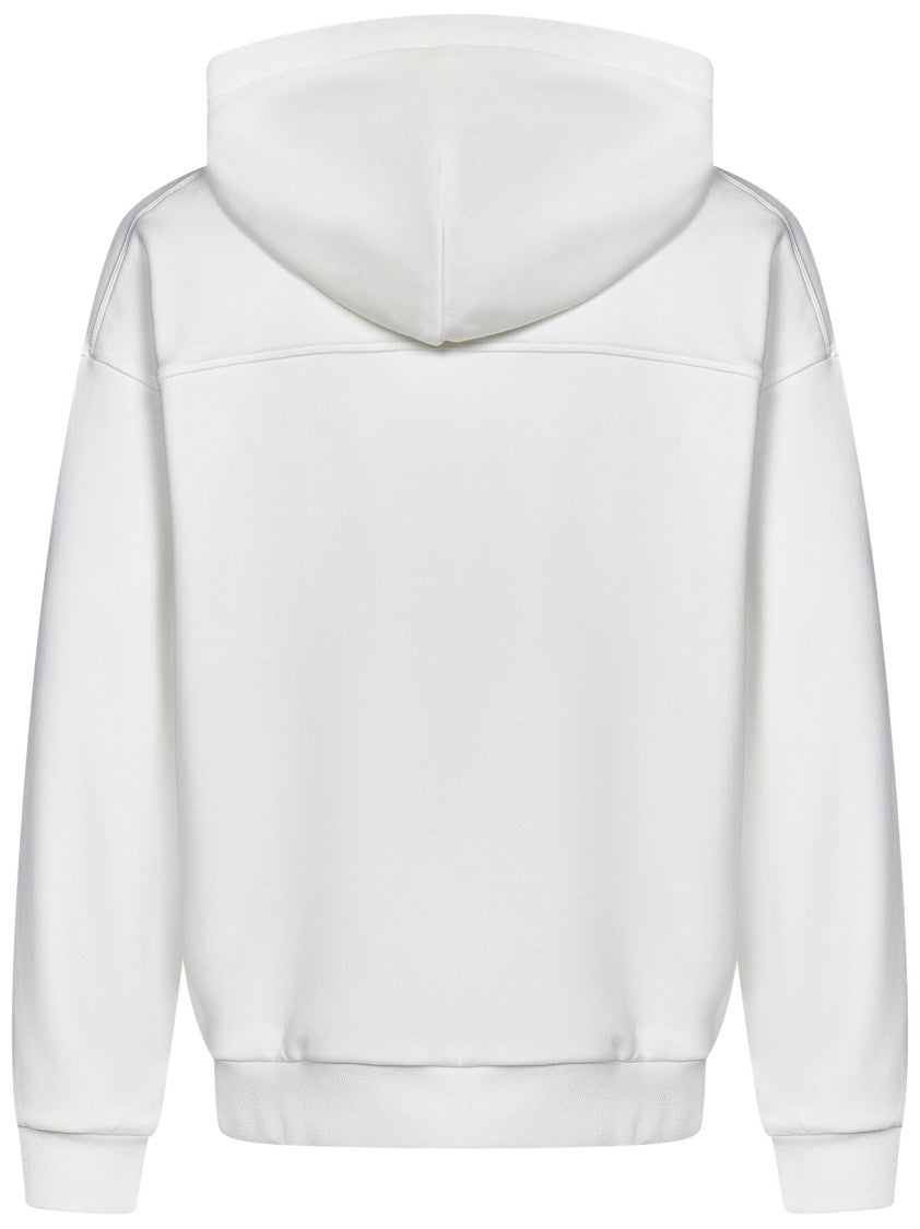 Zegna Hooded Cotton Sweatshirt With Logo Embroidery