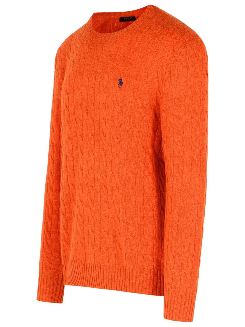 Polo Ralph Lauren Orange Wool And Cashmere Sweater