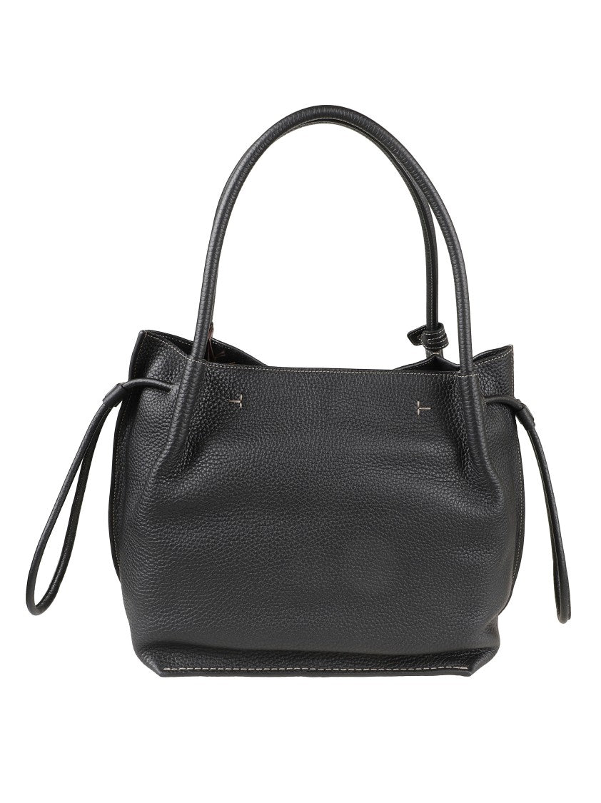 Tod's Textured Leather Handbag With Rounded Handles