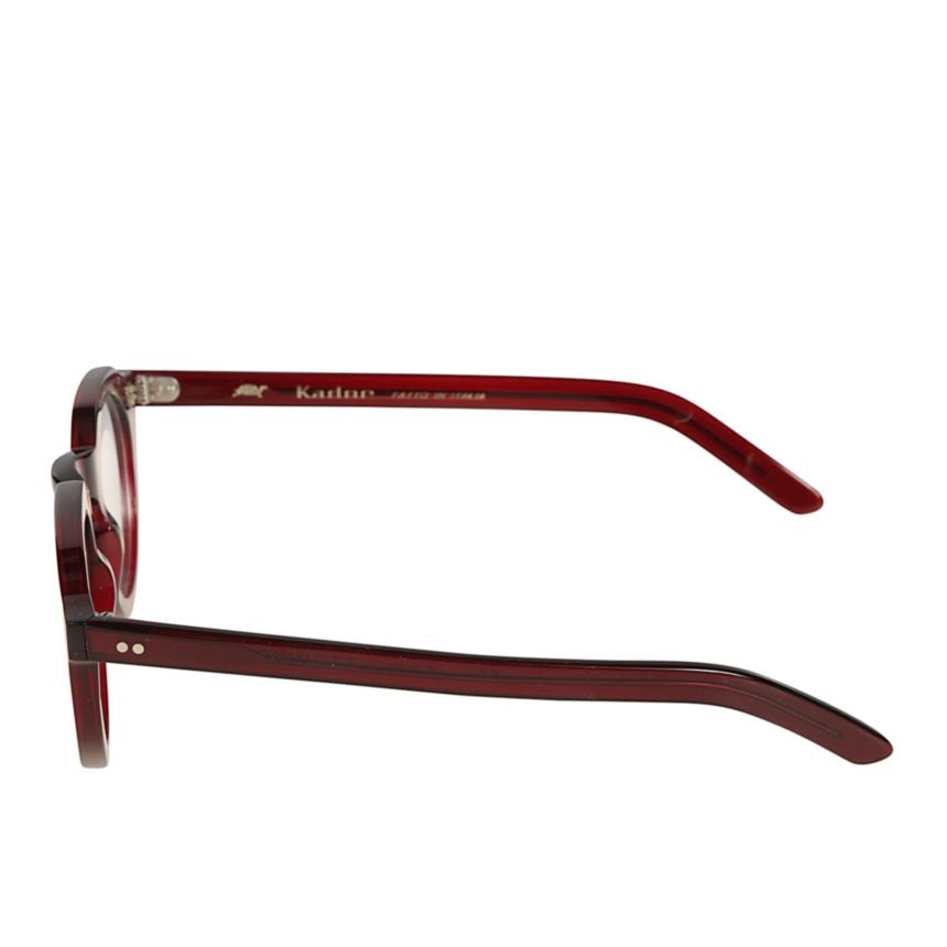 Kador Storiko Round Frame Burgundy Eyeglasses With Keyhole Bridge Design
