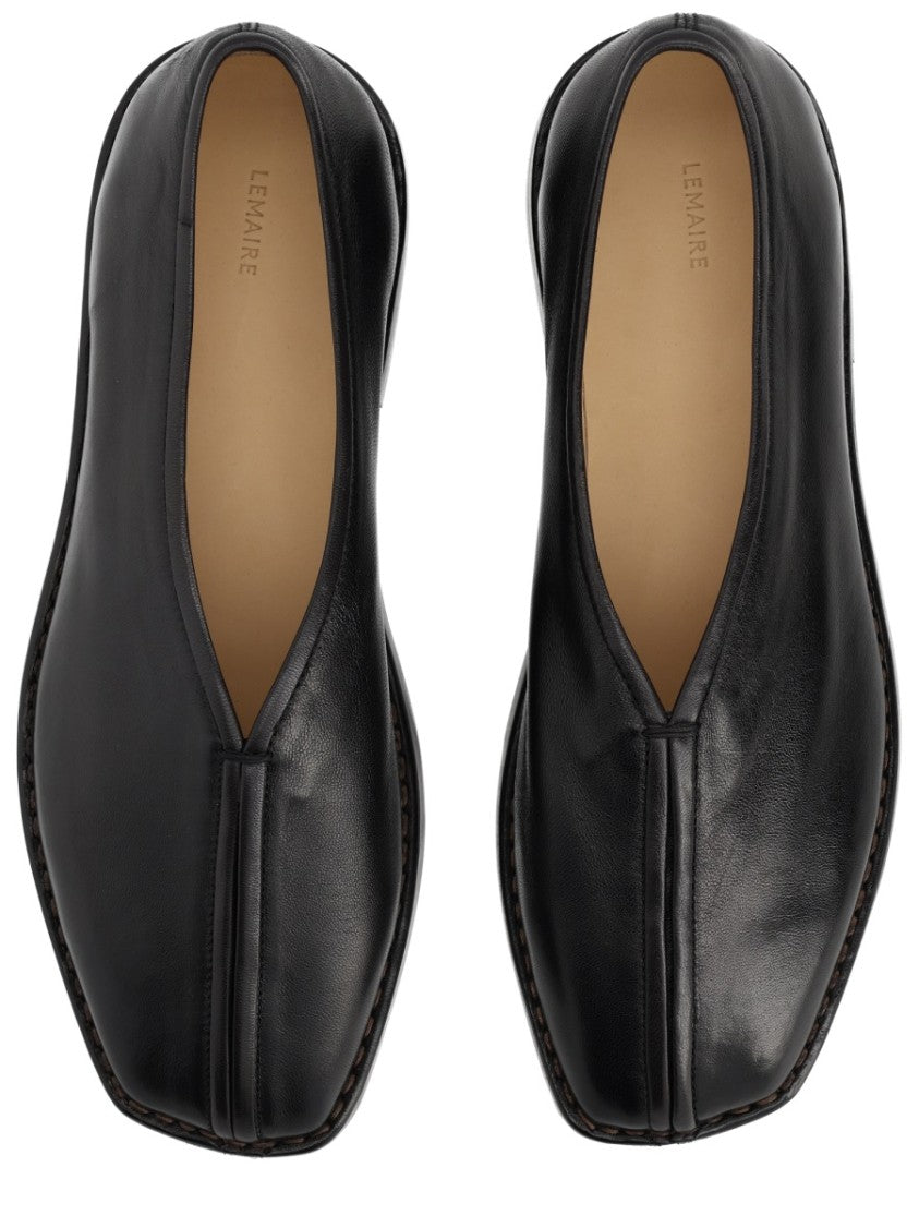 Lemaire Flat Piped Lamb Leather Slippers