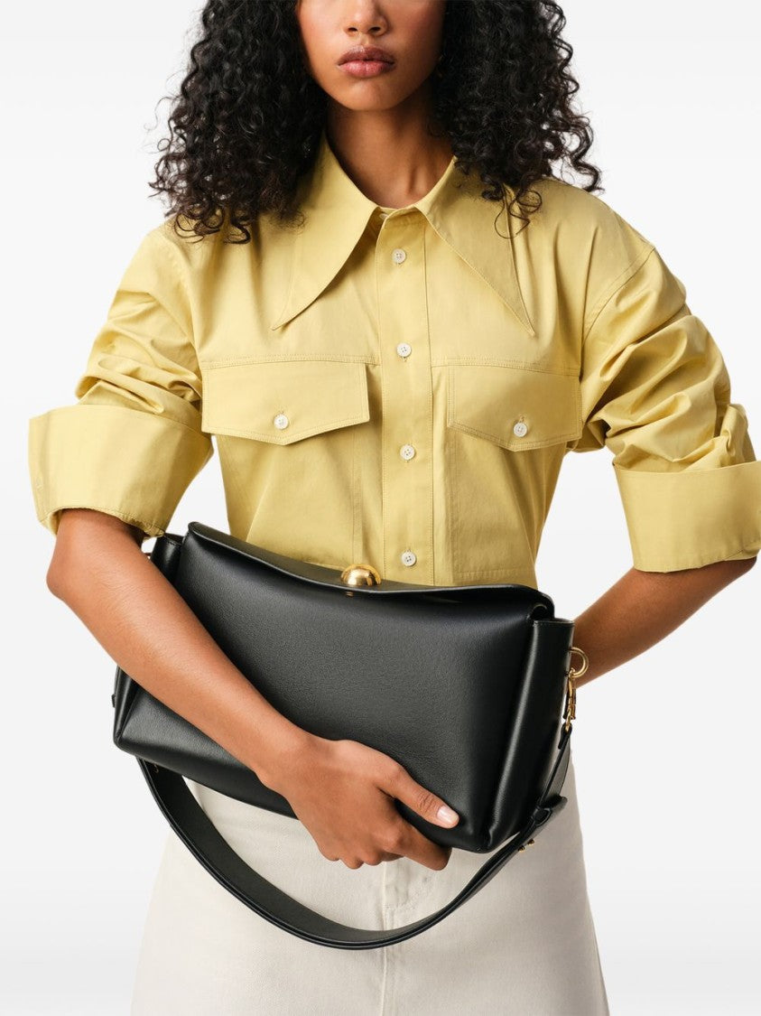 Ami Paris Structured Shoulder Bag - Black