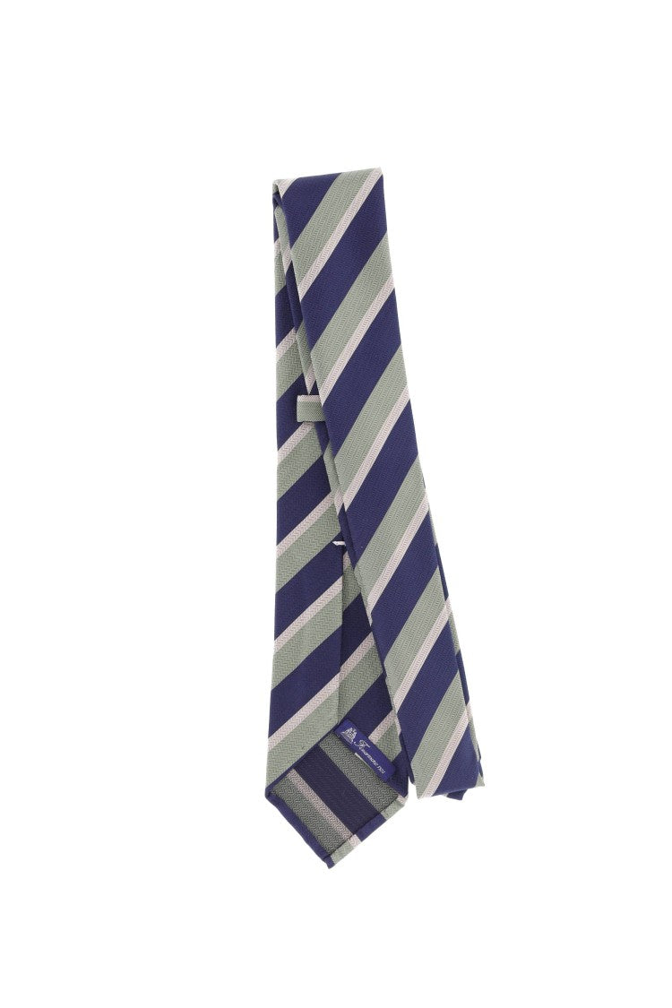 Finamore Pure Silk Regimental Stripe Tie