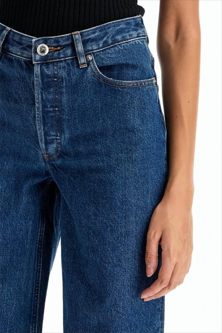 A.P.C. High-Waisted Wide-Leg Denim Pants