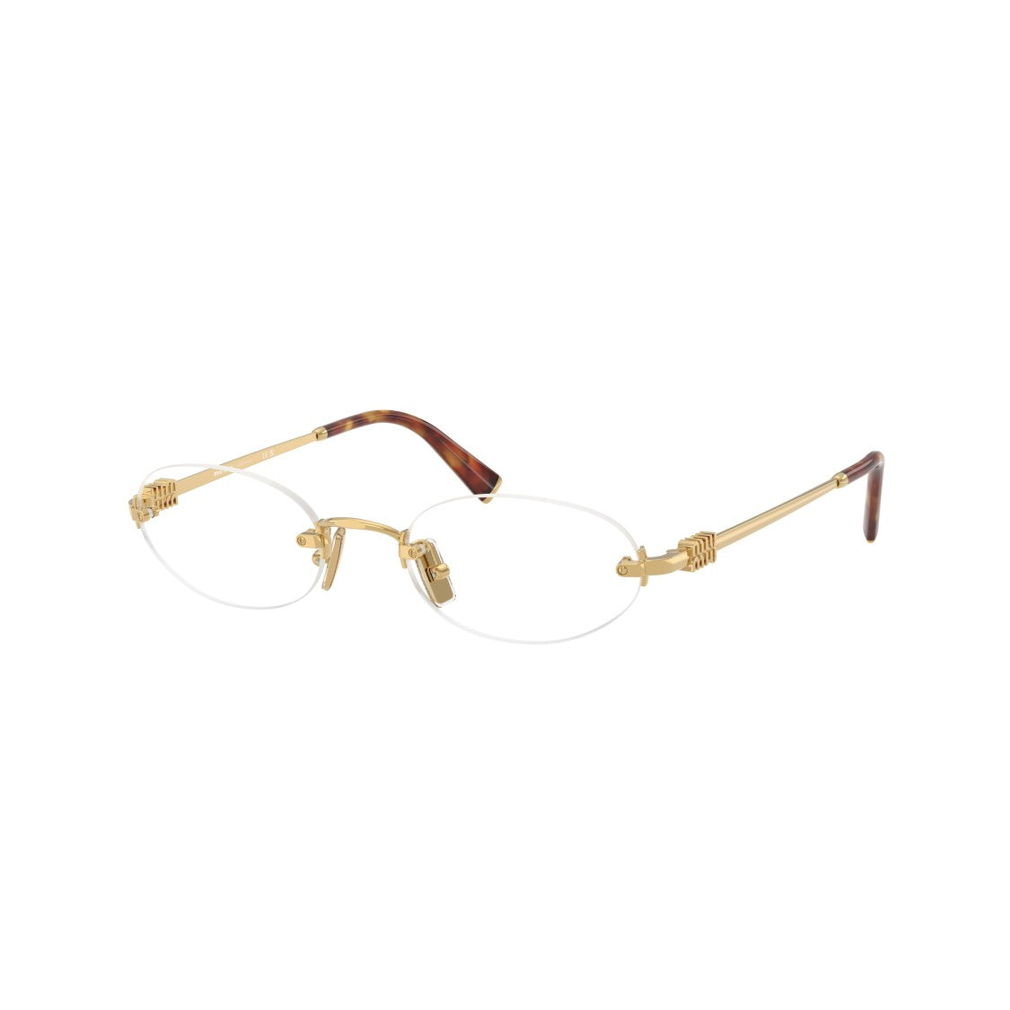 Miu Miu 0Mu 53Wv Rimless Oval Sunglasses