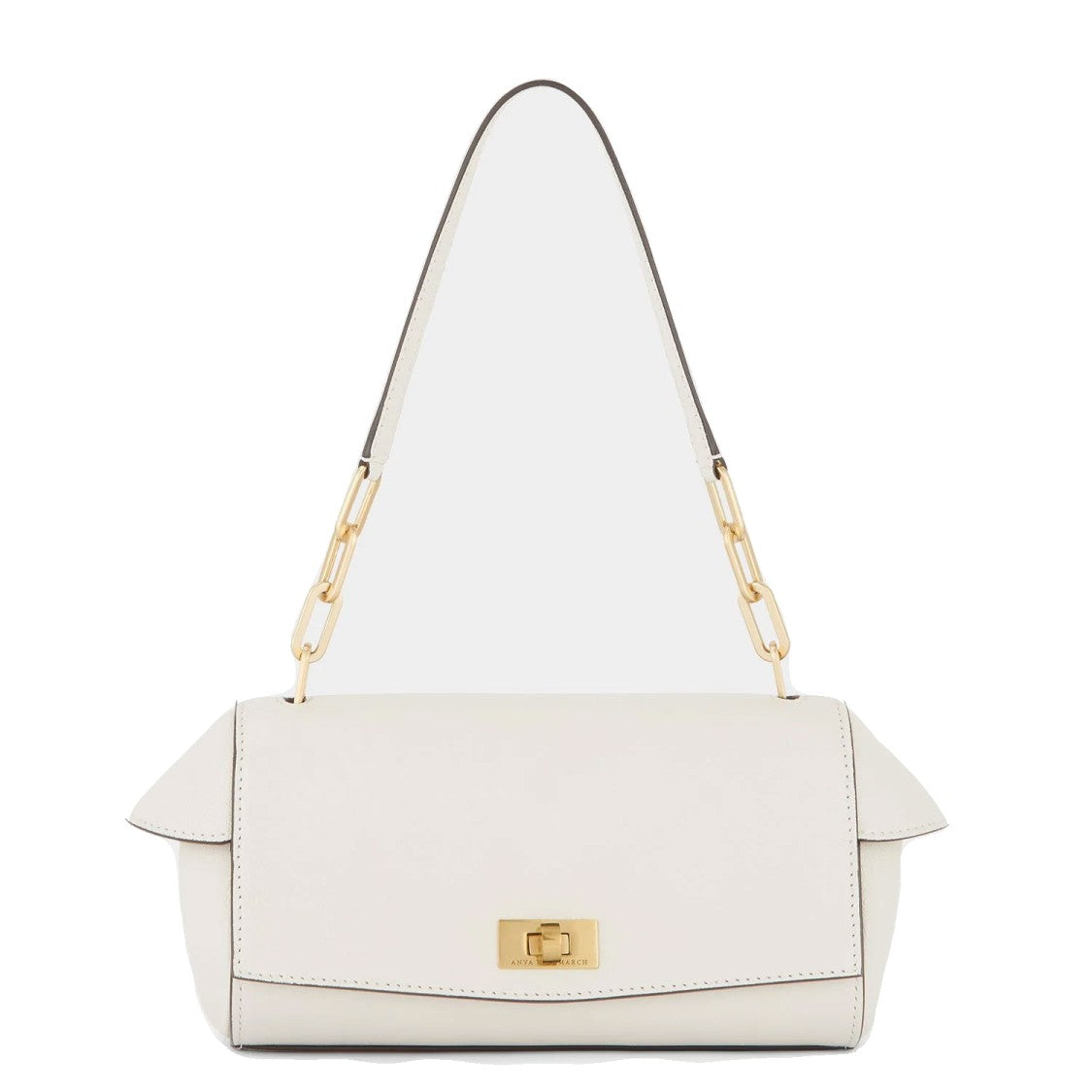 Anya Hindmarch High-Shine Capra Leather Tube Bag With Chain Details