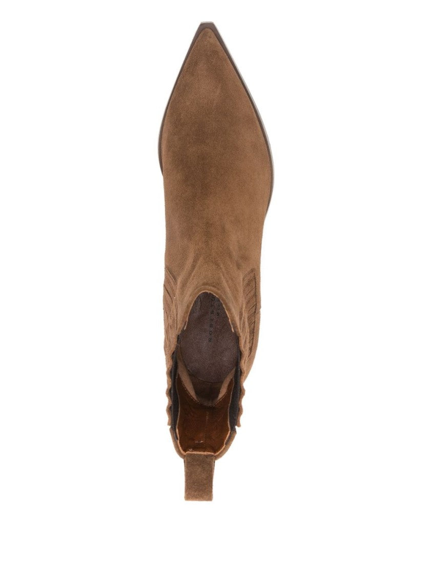 Roberto Festa Silk And Nylon Blend Pull Boots