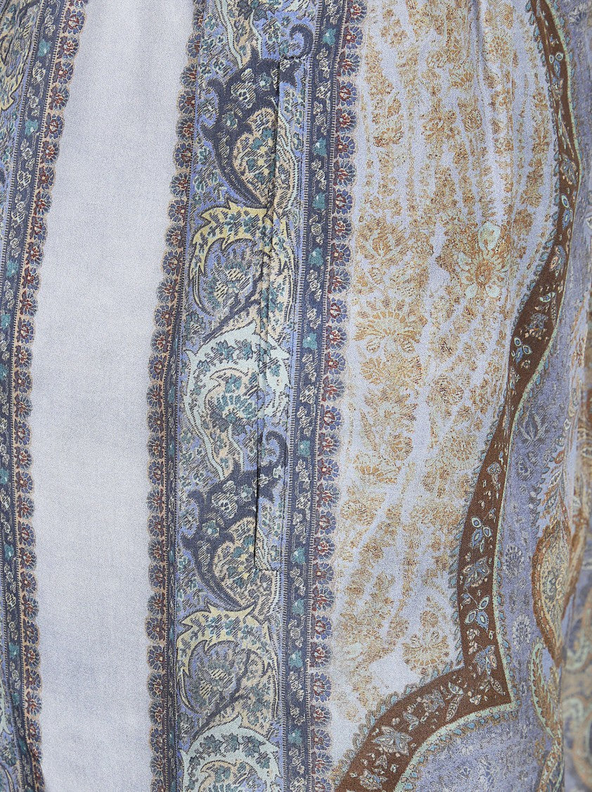 Zimmermann Silk Habotai Trousers With Gathered Waist And Wide Hem