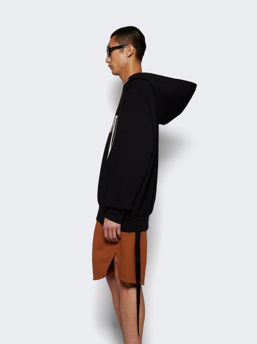 Drkshdw By Rick Owens Oversized Hoodie Black And Milk