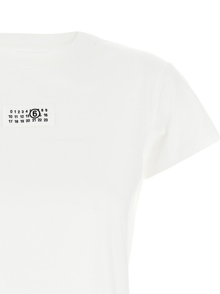 Mm6 By Maison Margiela Crewneck T-Shirt With Front Logo Patch Detail