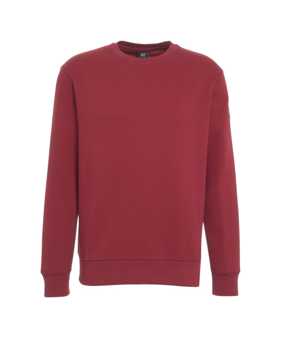 Alpha Tauri Minimalist Crew Neck Sweatshirt With Logo Patch