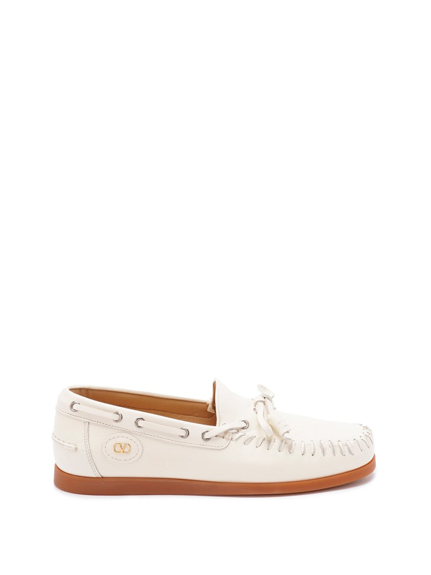 Valentino Garavani `Palm Avenue` Leather Boat Shoes