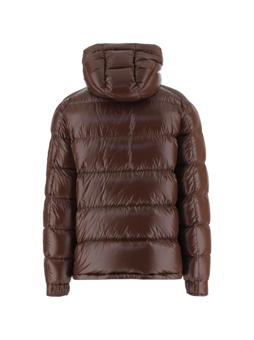 Herno Shiny Padded Quilted Jacket With Hood And Front Zipper