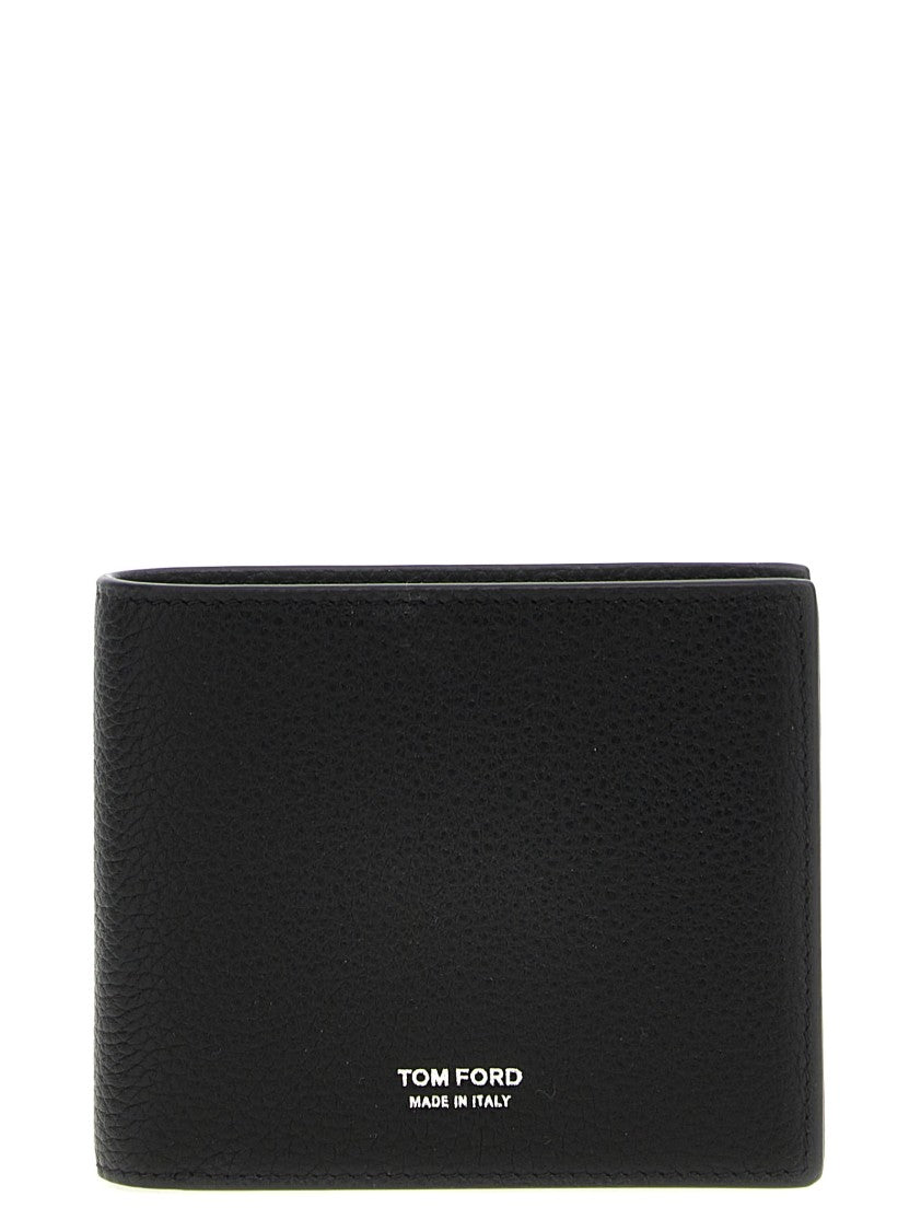 Tom Ford Embossed Logo Garnet Calfskin Wallet